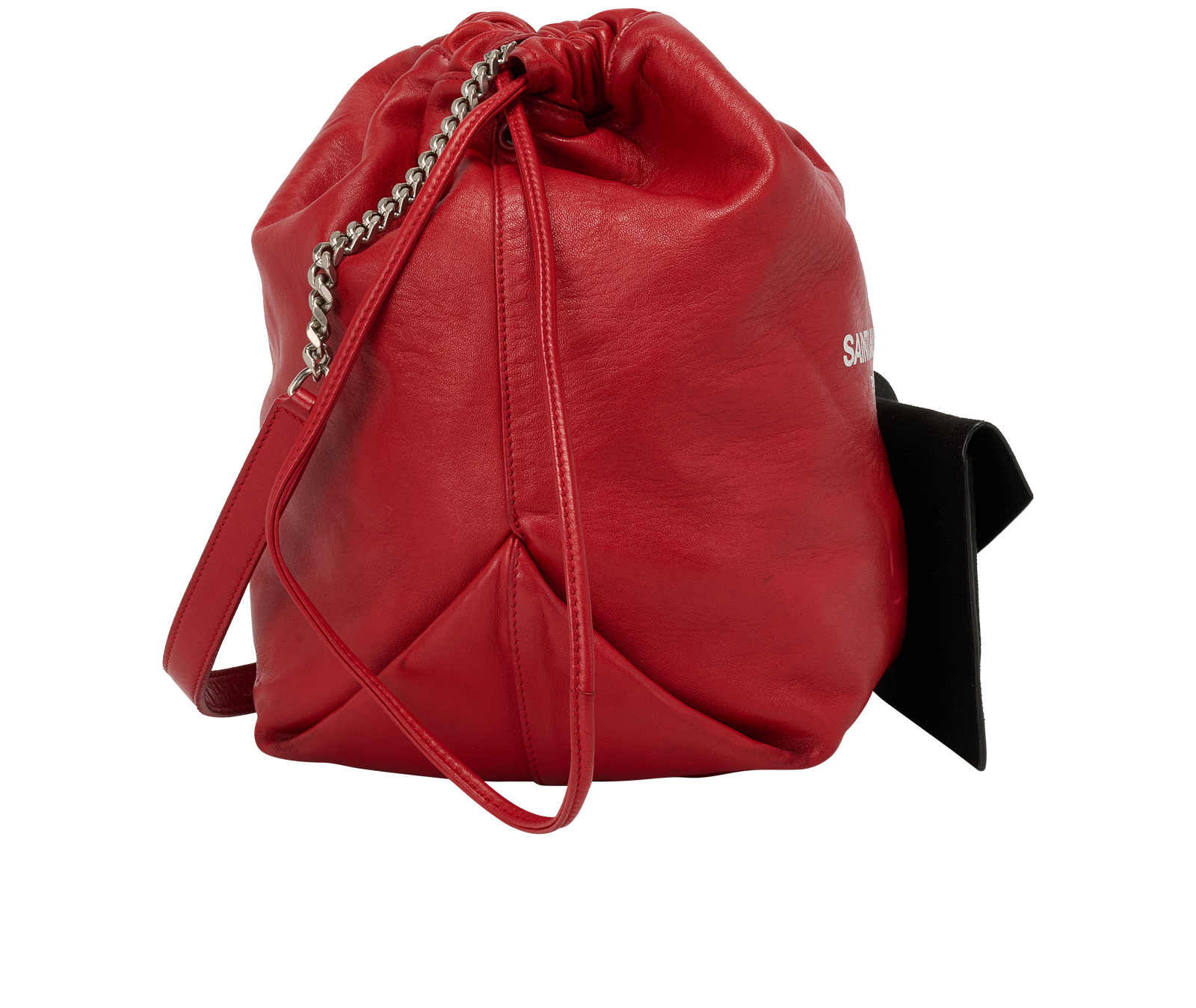 Teddy Bucket, &pound;290, Handbags, Red, Leather, Side view